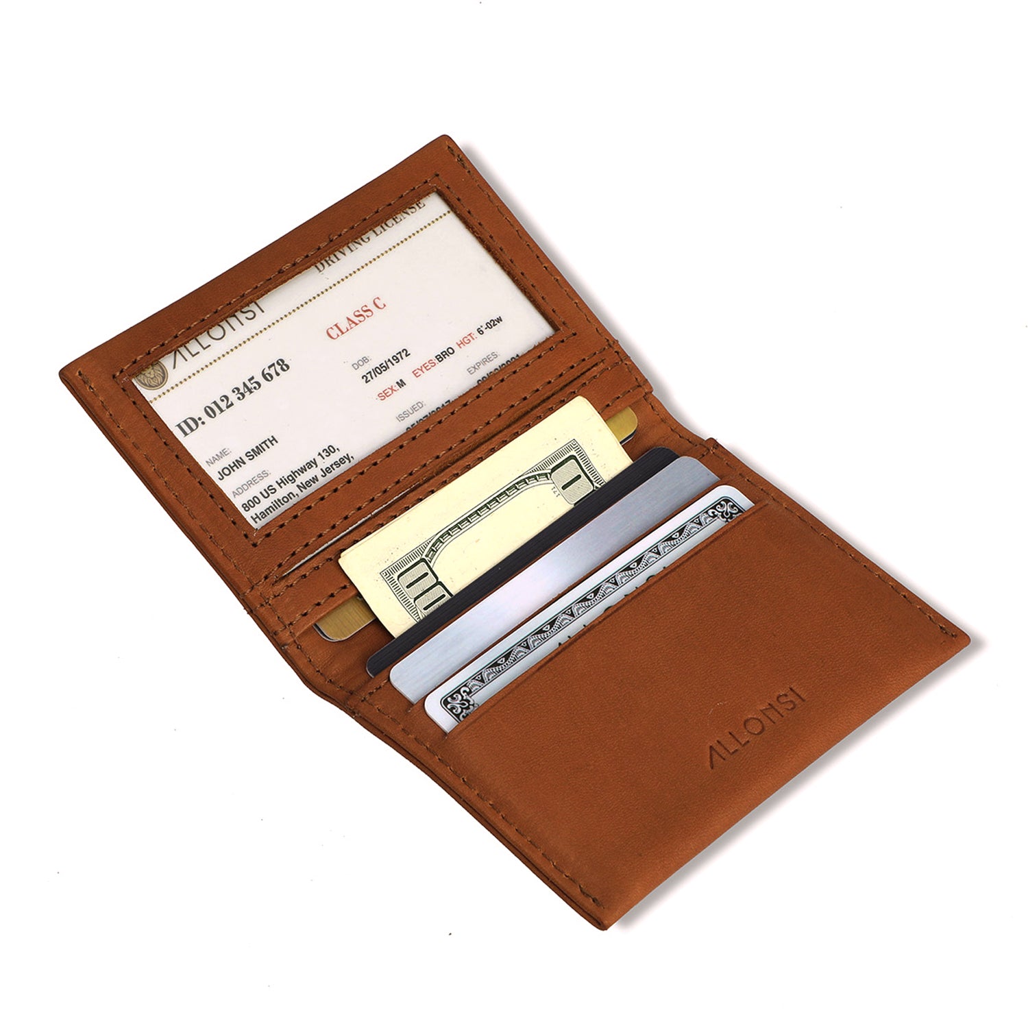 Alpha Men's Bifold ID Card Wallet