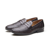 Sven Men's Casual Weave Penny Loafers