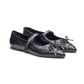 Perla Women's Leather Tie Mary Jane
