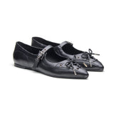 Perla Women's Leather Tie Mary Jane