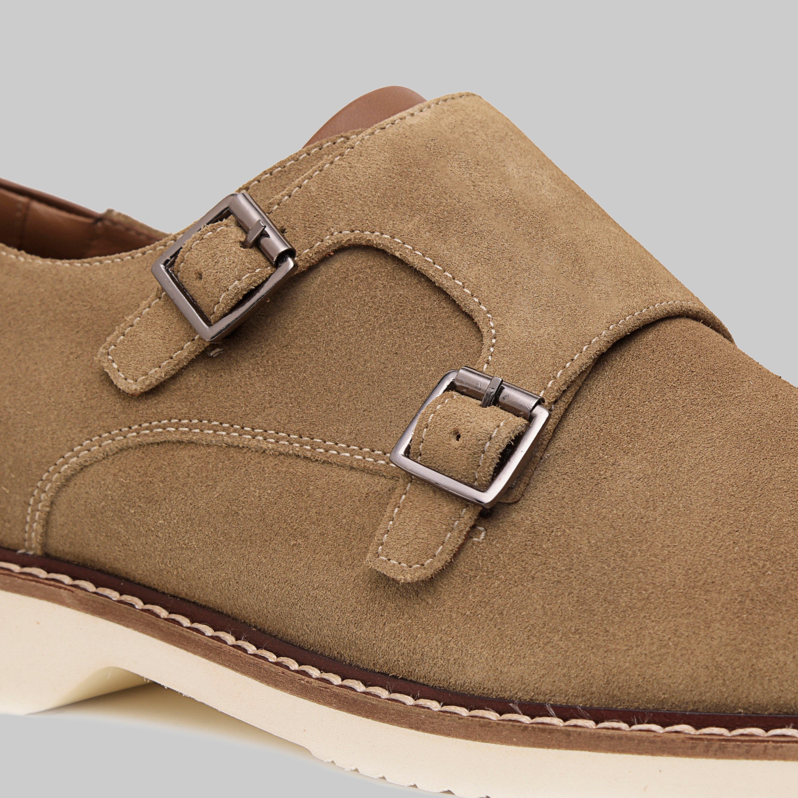 Neil Plain Toe Monk Strap Casual Shoes