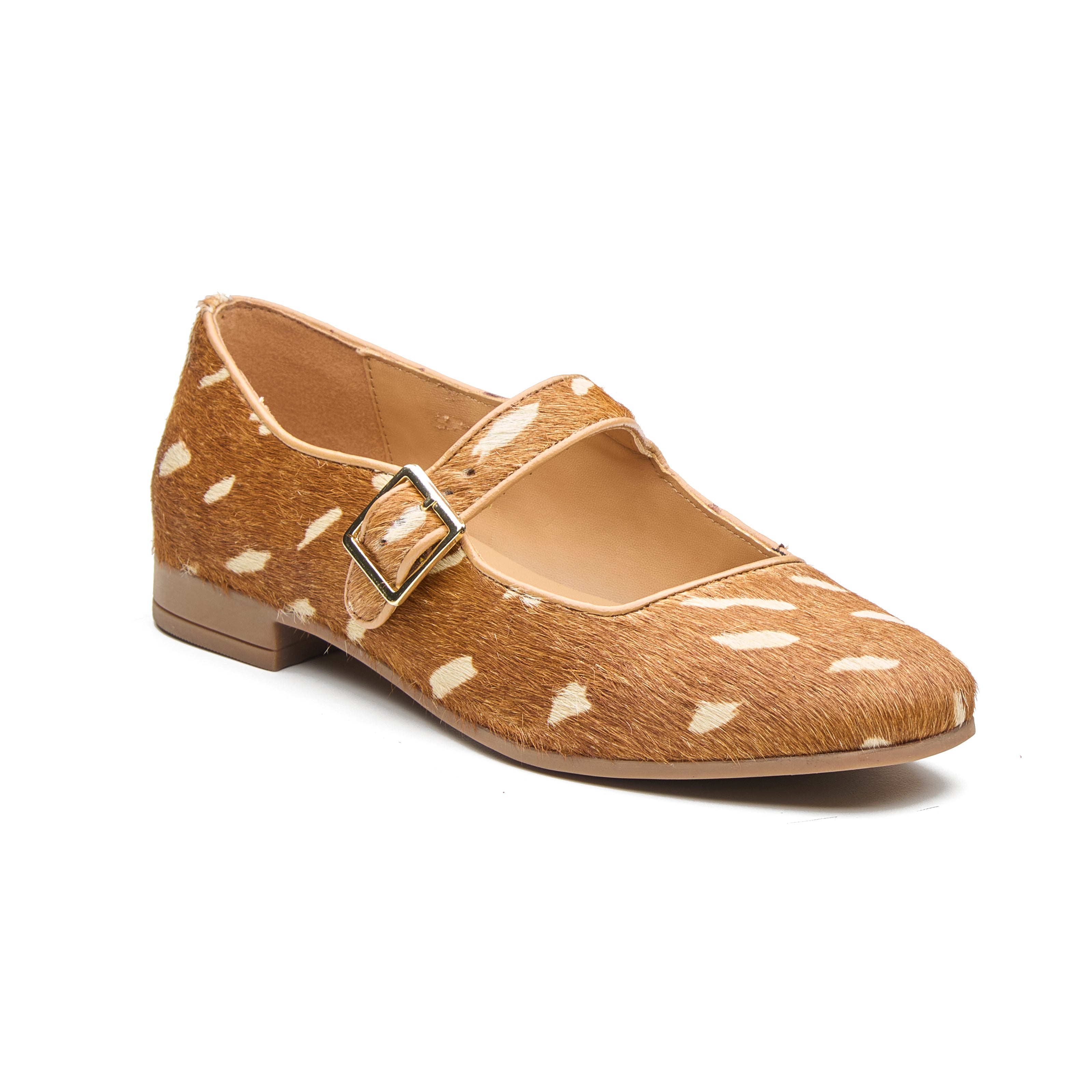 Rocio Women's Hair On Leather Ballet Flat