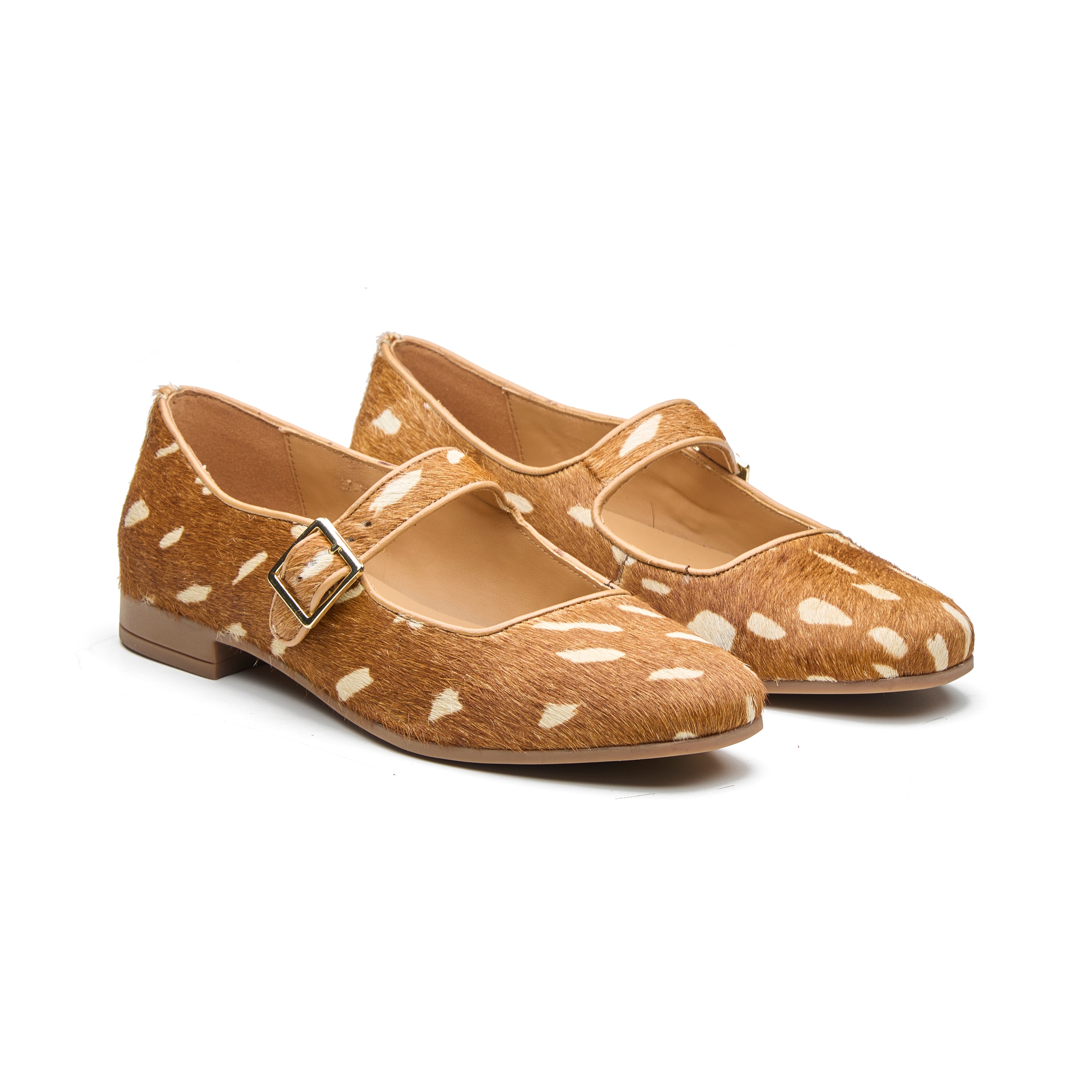 Rocio Women's Hair On Leather Ballet Flat
