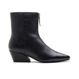 Julia Womens Leather Zip Ankle Boot