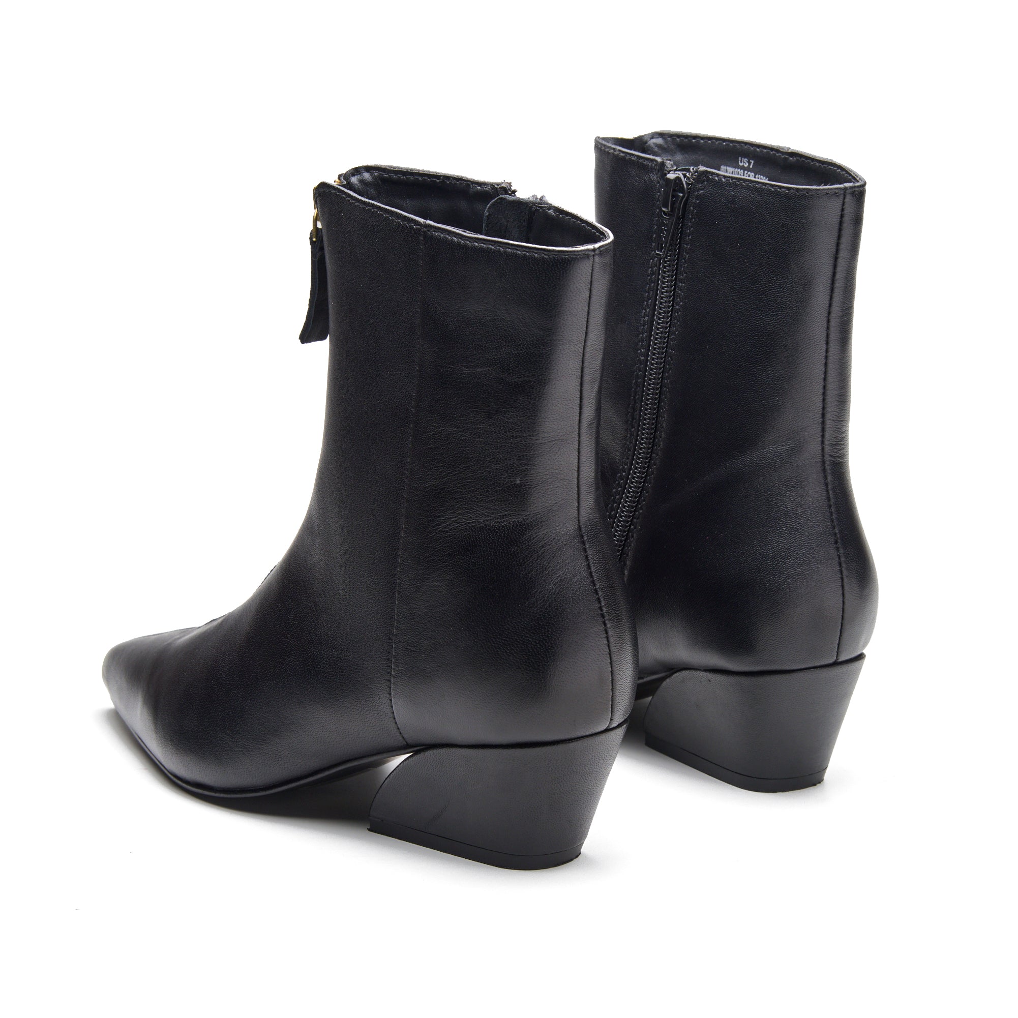Julia Womens Leather Zip Ankle Boot