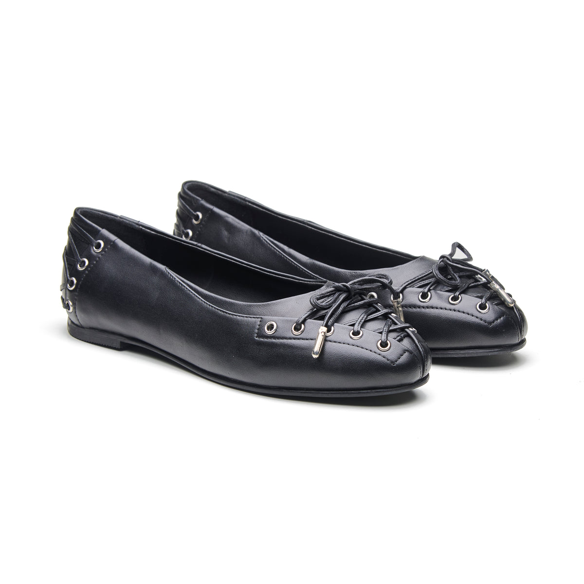 Siv Women's Moto Lace Ballet Flat