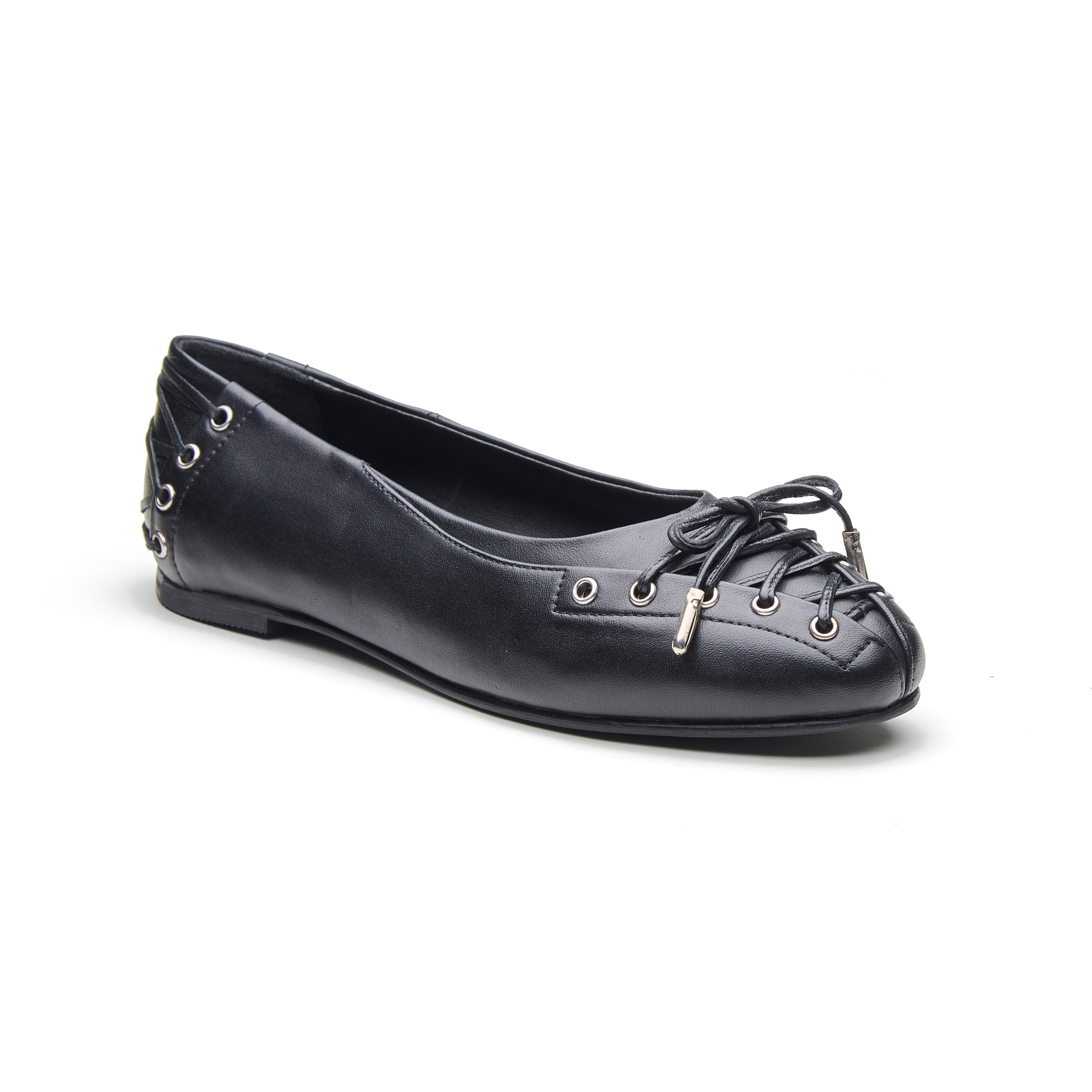 Siv Women's Moto Lace Ballet Flat