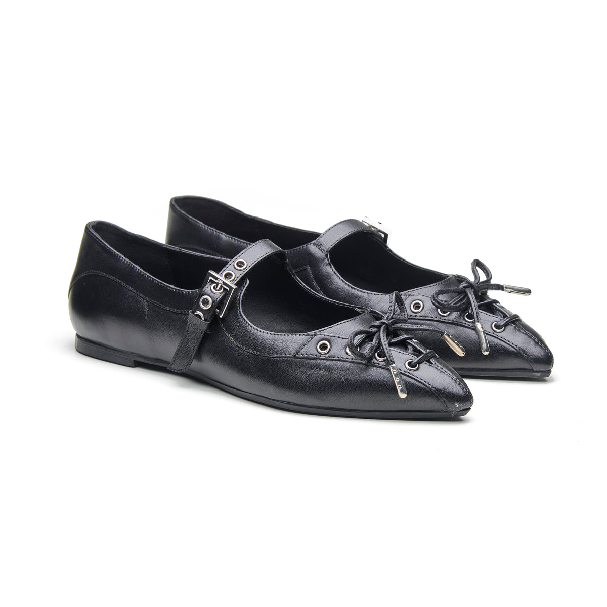 Perla Women's Leather Tie Mary Jane