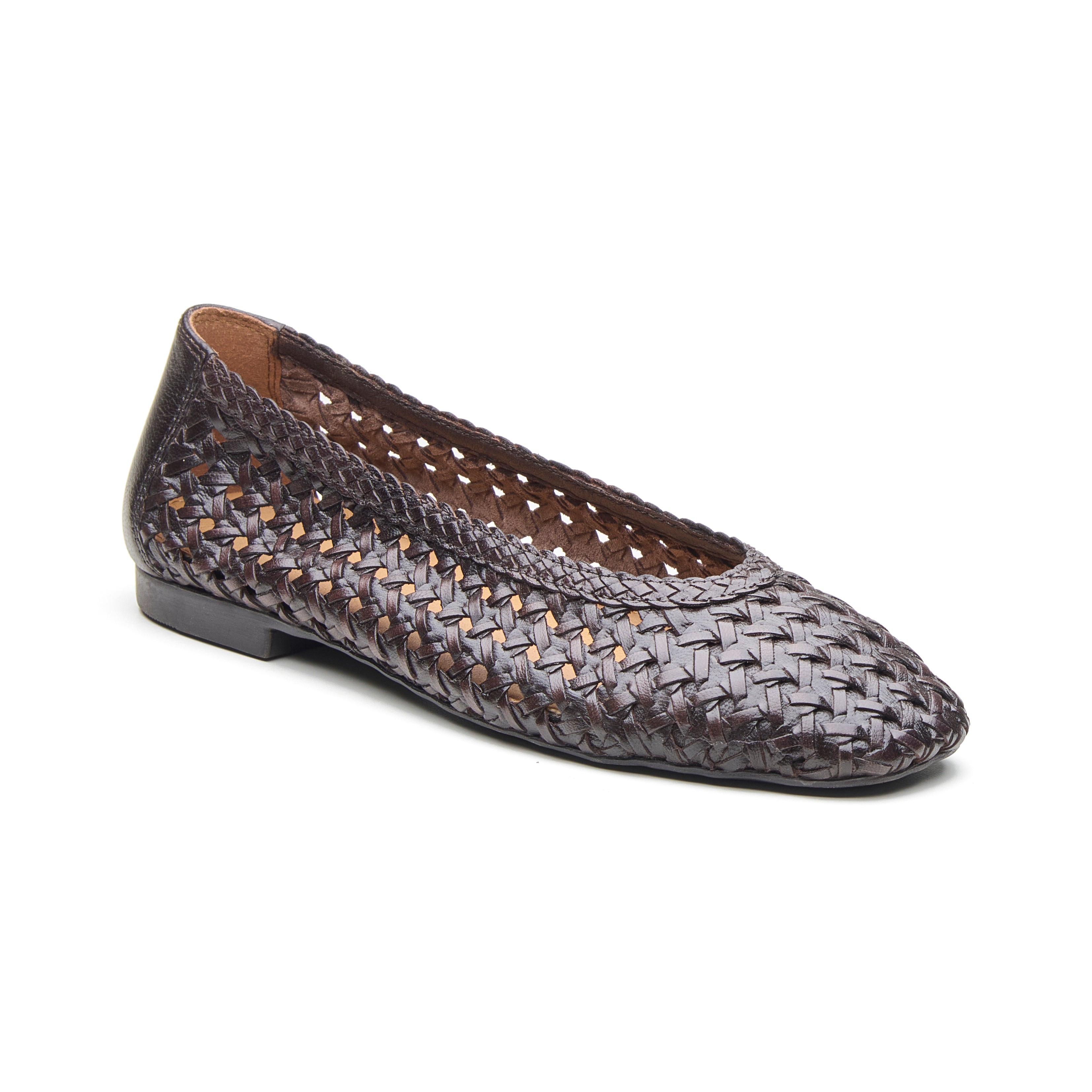 Camila Women's Leather Weave Flat