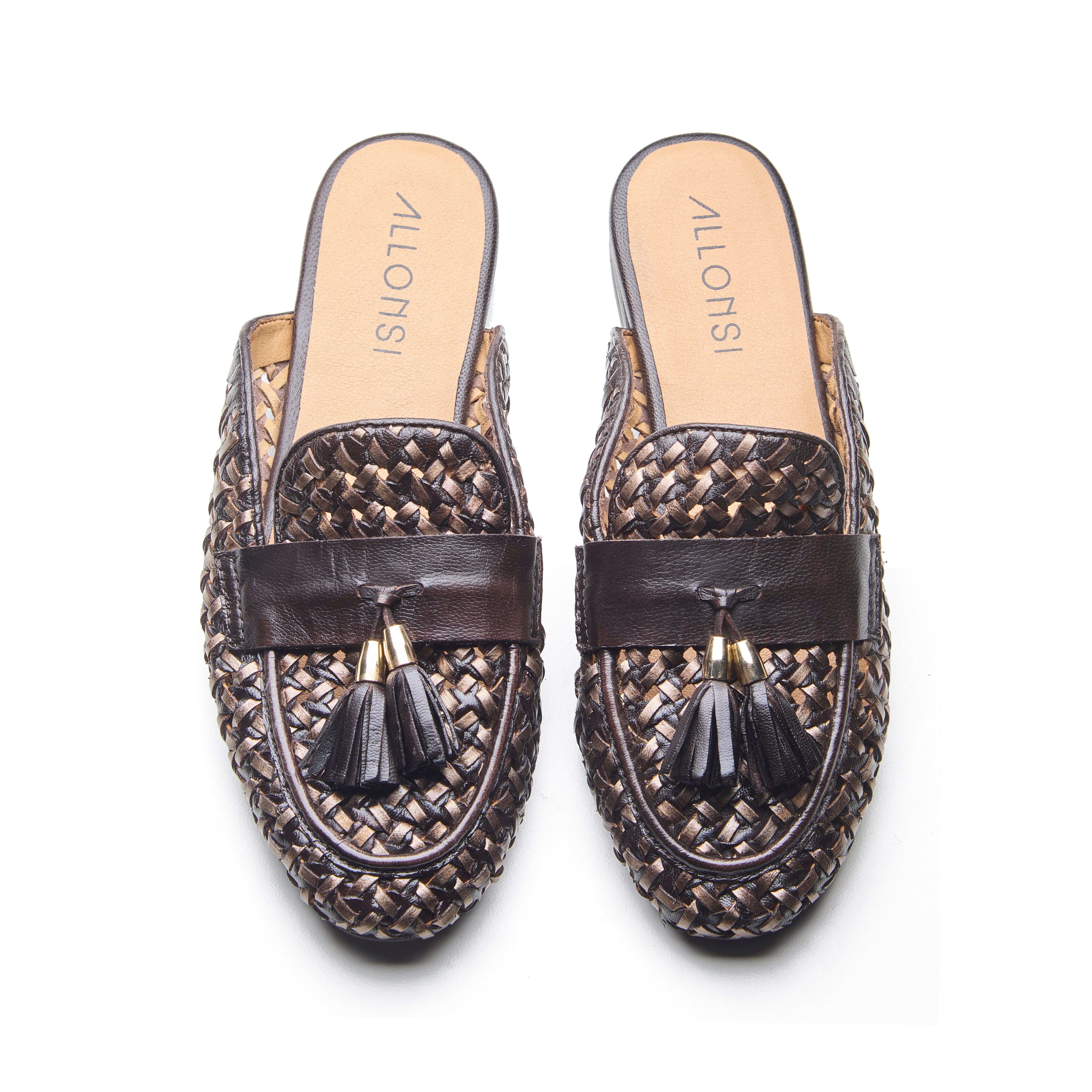 Avery Women's Leather Weave Mule