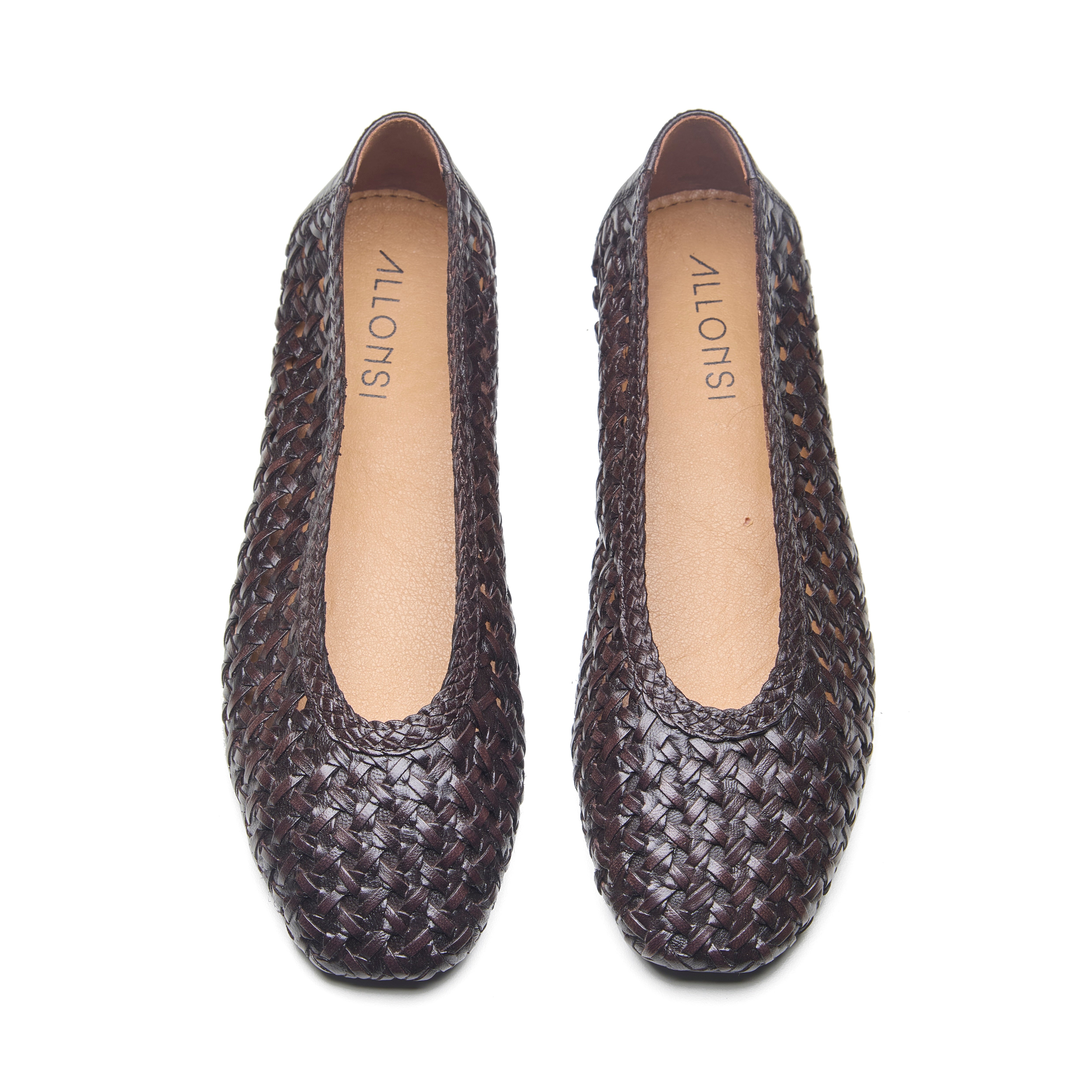 Camila Women's Leather Weave Flat