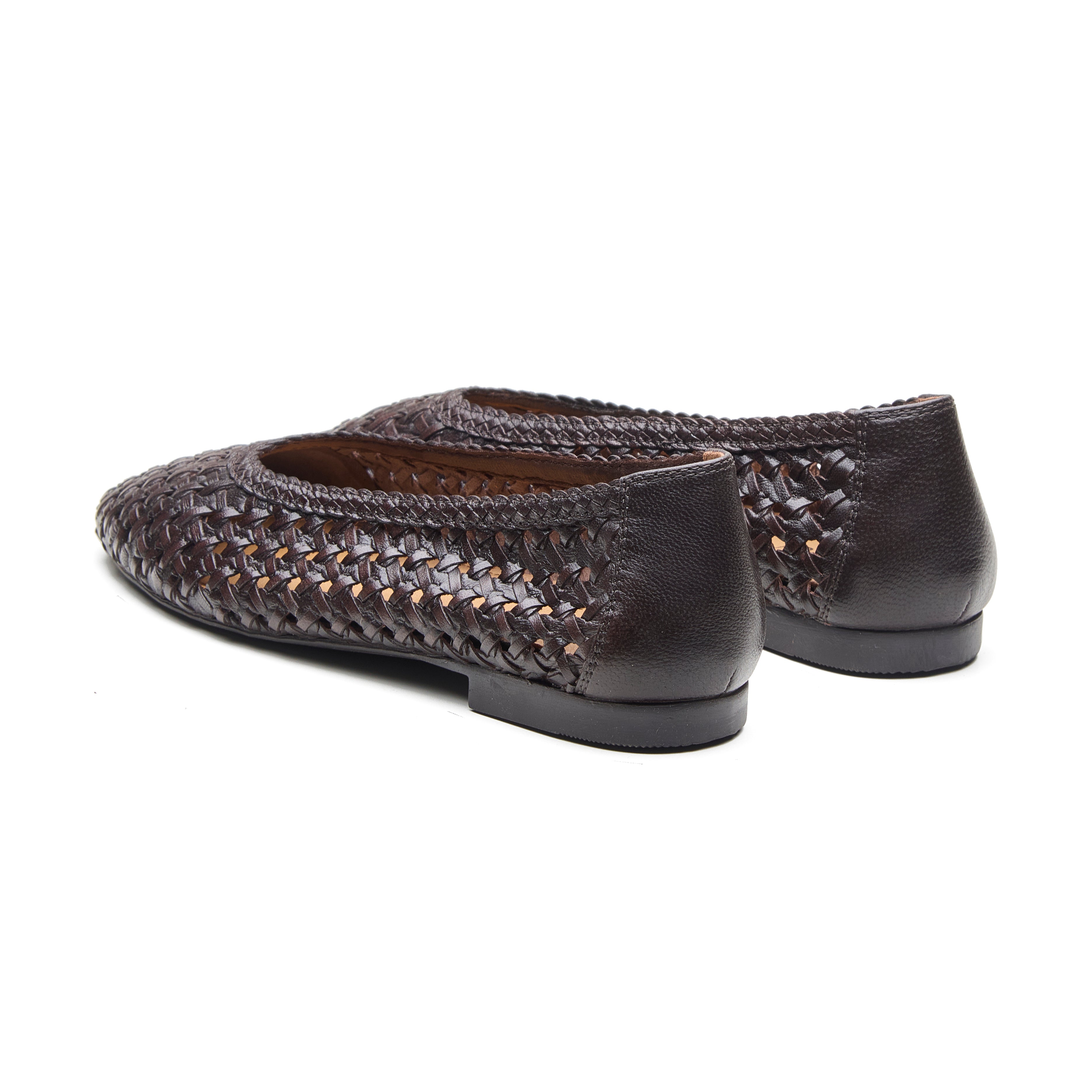 Camila Women's Leather Weave Flat