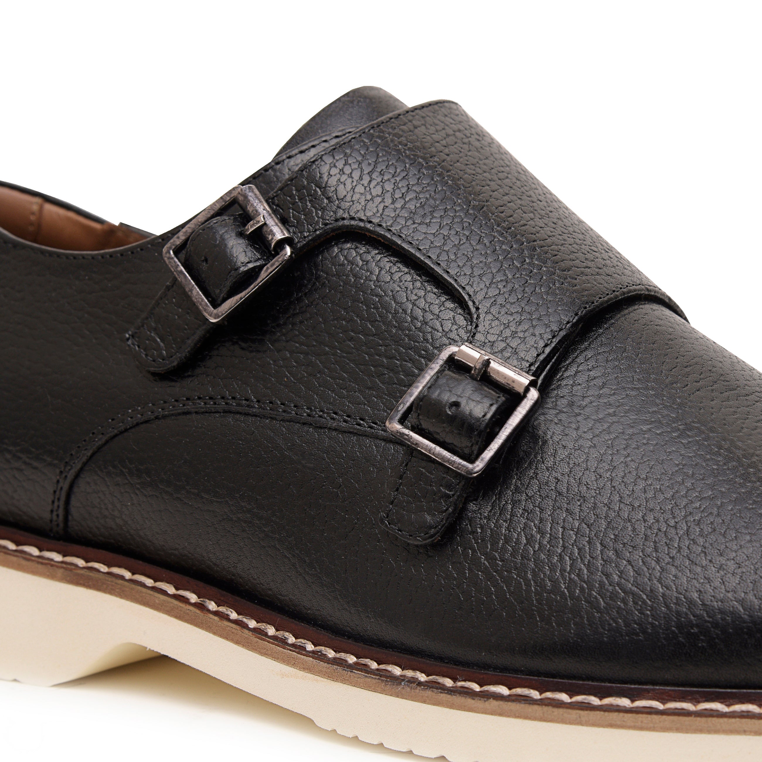 Neil Plain Toe Monk Strap Casual Shoes