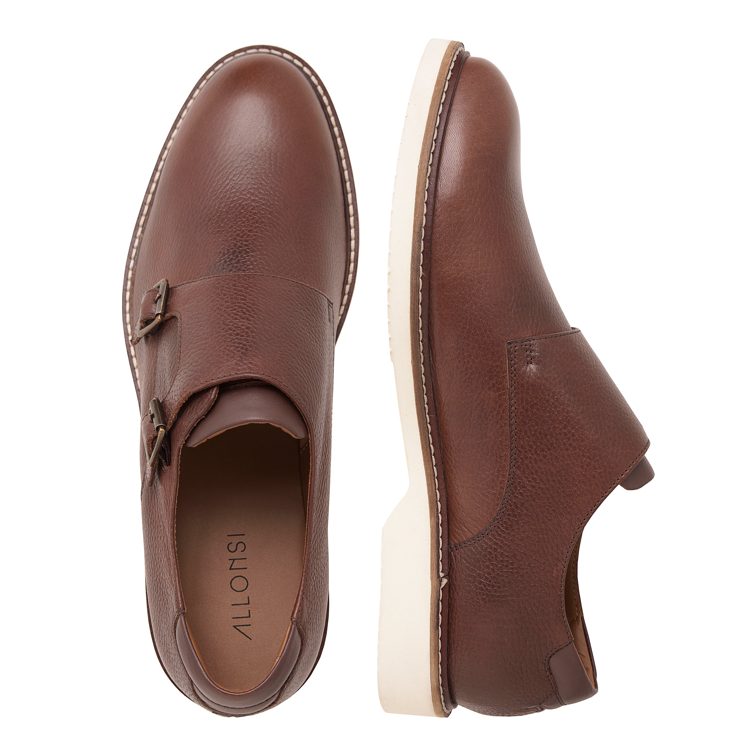 Neil Plain Toe Monk Strap Casual Shoes